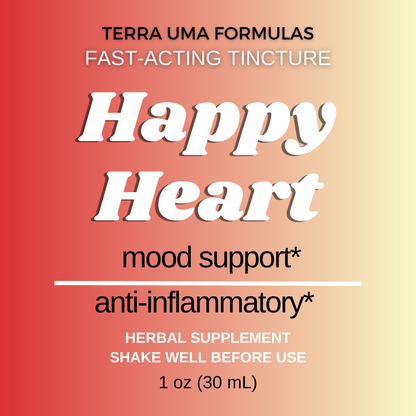 Happy Heart tincture label