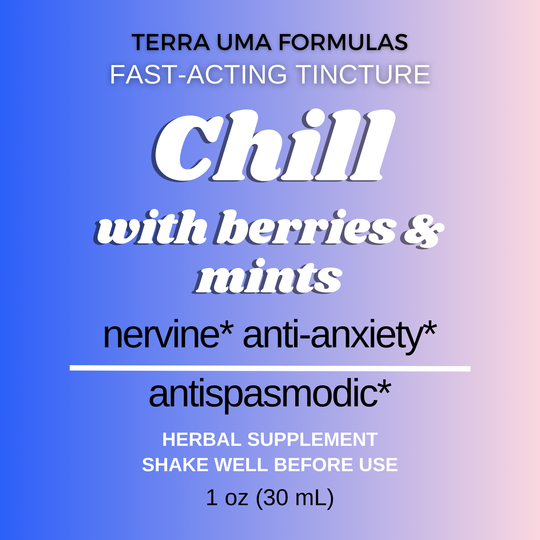 Chill tincture label