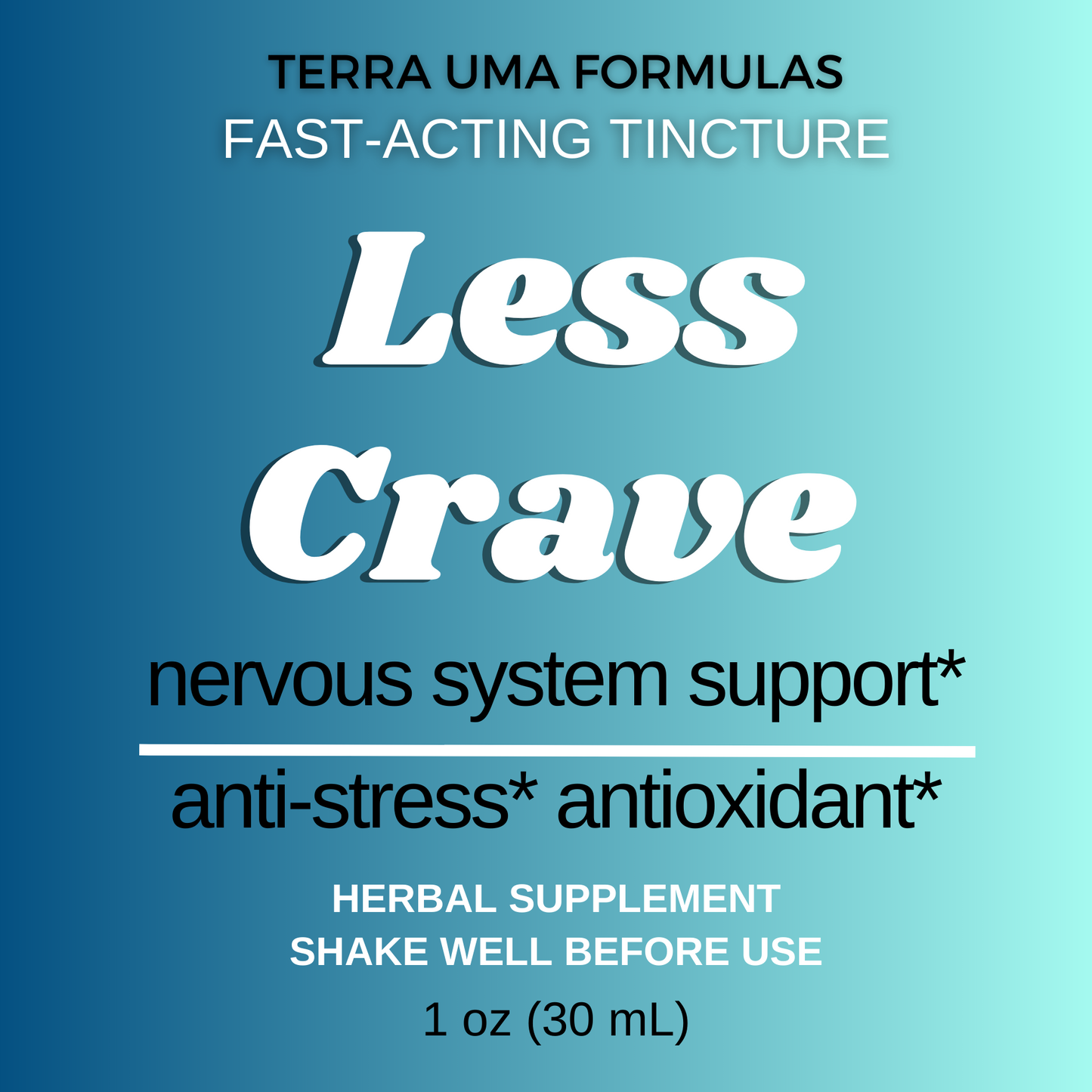 Less Crave tincture label